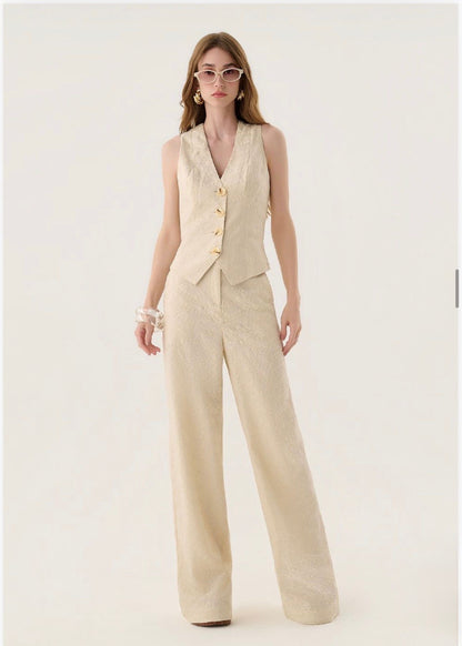 Lore - Oasis Embroidered Vest/Pants Set