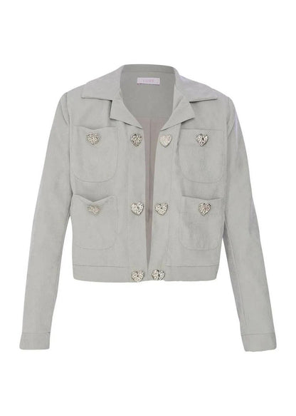 Lore - Coat/ Pants Heart Suede Set