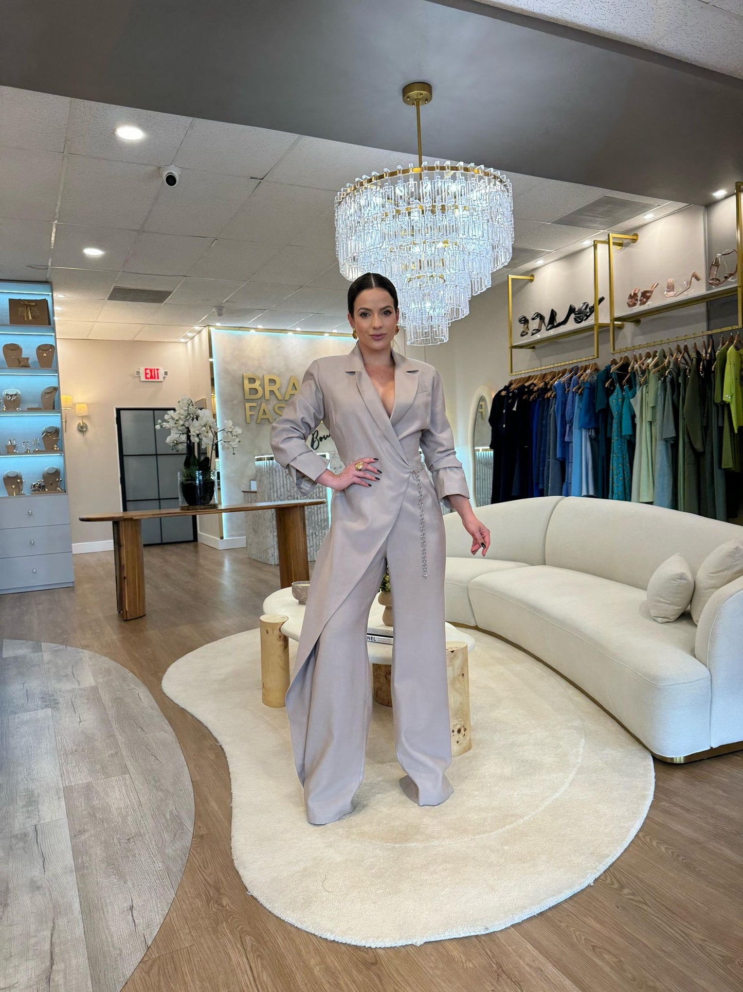 Caos - Jumpsuit with Silver Chain Detail
