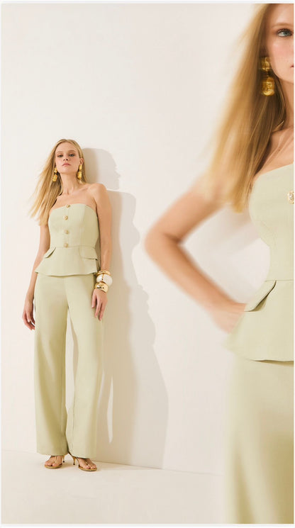Isa Paes - Long Jumpsuit with Button Detail