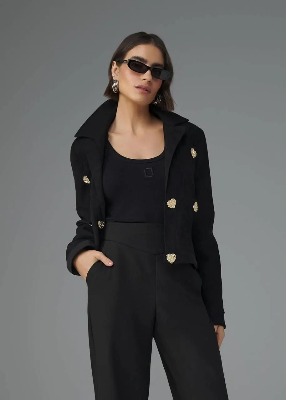 Lore - Coat/ Pants Heart Suede Set