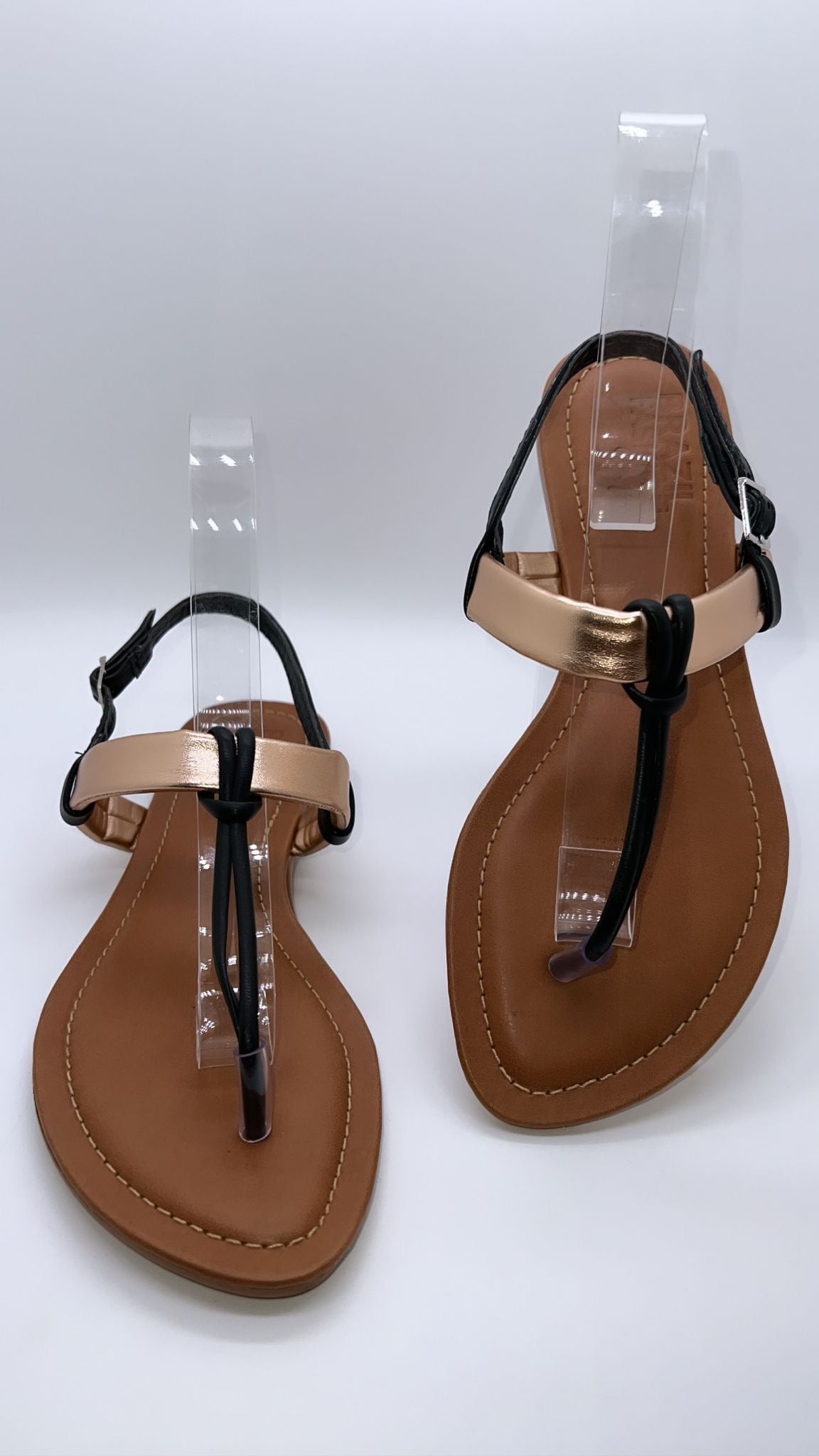 Bfb - Flat Sandals Black and Rose Gold