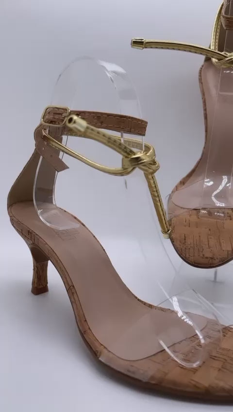 Bfb Shoes - Low Heel Sandal w/ Transparent Strap