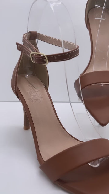 Bfb - Sandal Brown Leaf Toe Heel